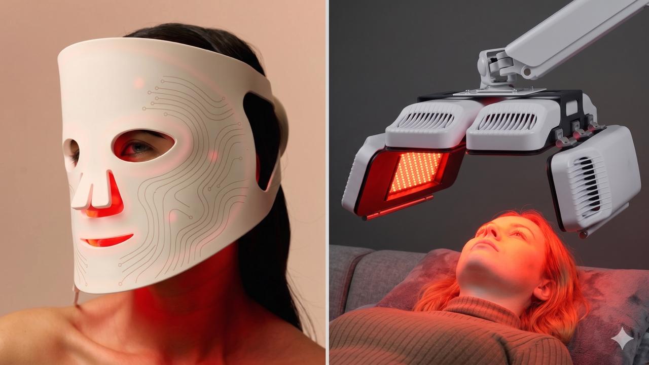 At-home red light therapy device vs professional salon treatment – comparison of intensity and coverage